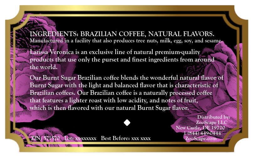 Burnt Sugar Brazilian Coffee <BR>(Single Serve K-Cup Pods)