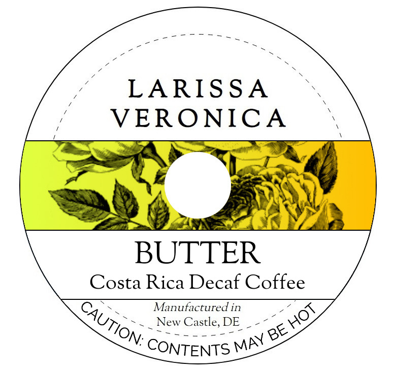 Butter Costa Rica Decaf Coffee <BR>(Single Serve K-Cup Pods)