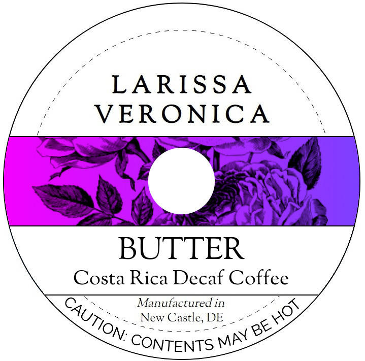 Butter Costa Rica Decaf Coffee <BR>(Single Serve K-Cup Pods)