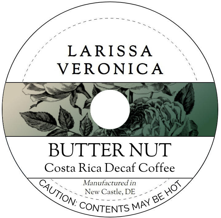 Butter Nut Costa Rica Decaf Coffee <BR>(Single Serve K-Cup Pods)