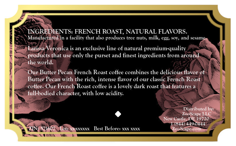 Butter Pecan French Roast Coffee <BR>(Single Serve K-Cup Pods)