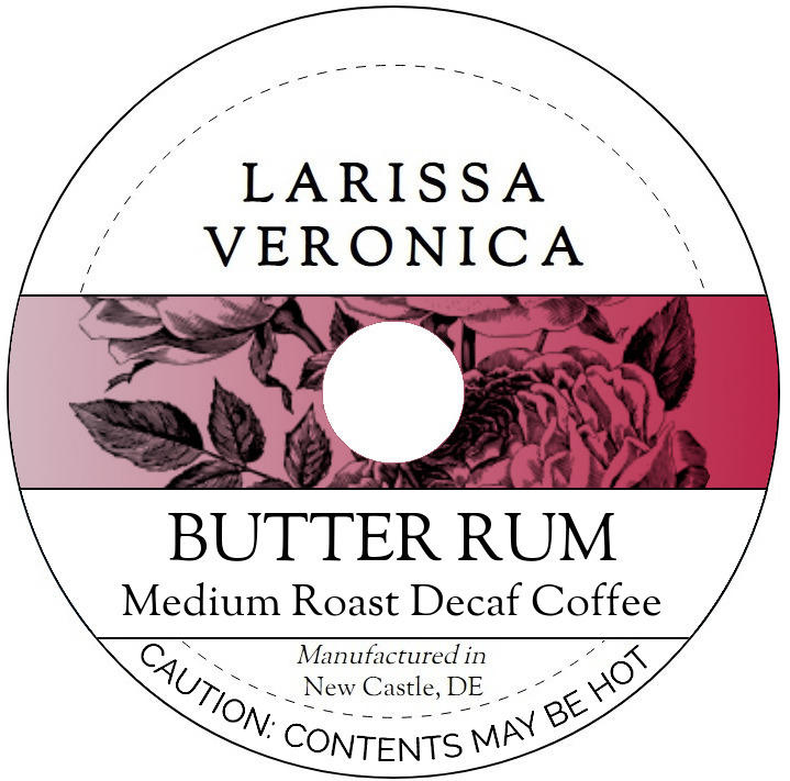 Butter Rum Medium Roast Decaf Coffee <BR>(Single Serve K-Cup Pods)