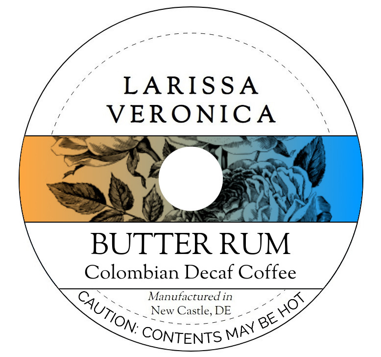 Butter Rum Colombian Decaf Coffee <BR>(Single Serve K-Cup Pods)