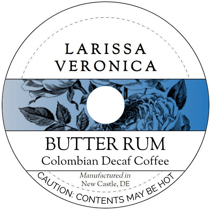 Butter Rum Colombian Decaf Coffee <BR>(Single Serve K-Cup Pods)