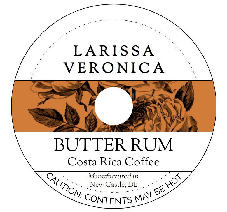 Butter Rum Costa Rica Coffee <BR>(Single Serve K-Cup Pods)