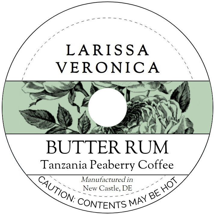 Butter Rum Tanzania Peaberry Coffee <BR>(Single Serve K-Cup Pods)