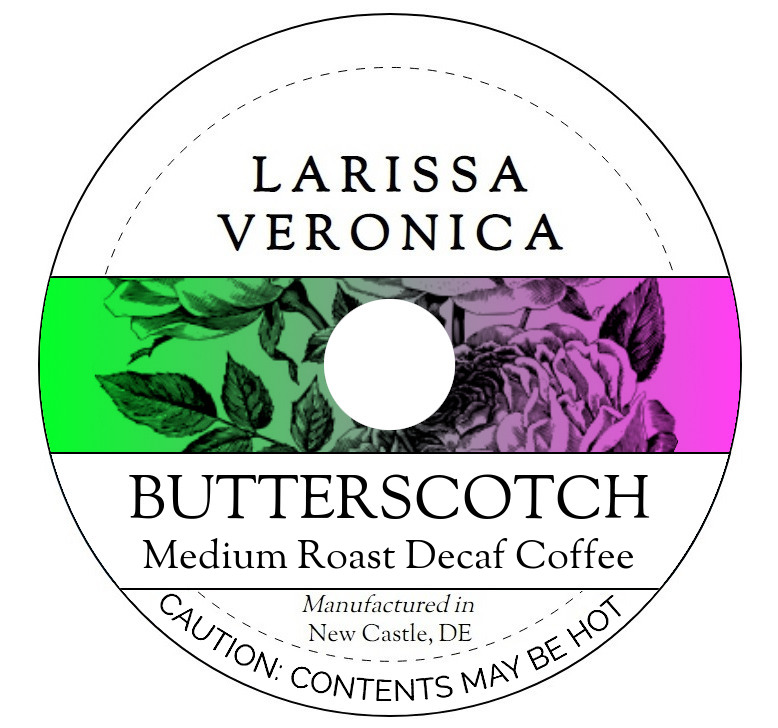 Butterscotch Medium Roast Decaf Coffee <BR>(Single Serve K-Cup Pods)