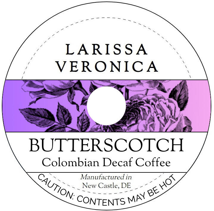 Butterscotch Colombian Decaf Coffee <BR>(Single Serve K-Cup Pods)