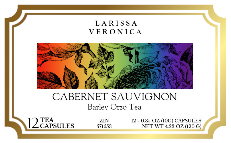 Cabernet Sauvignon Barley Orzo Tea <BR>(Single Serve K-Cup Pods) - Label