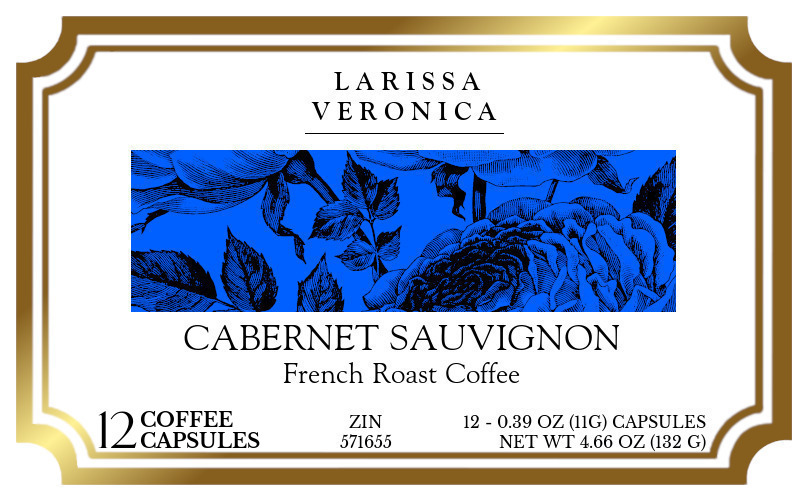 Cabernet Sauvignon French Roast Coffee <BR>(Single Serve K-Cup Pods) - Label