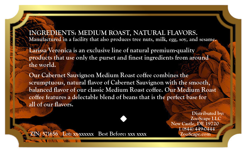 Cabernet Sauvignon Medium Roast Coffee <BR>(Single Serve K-Cup Pods)