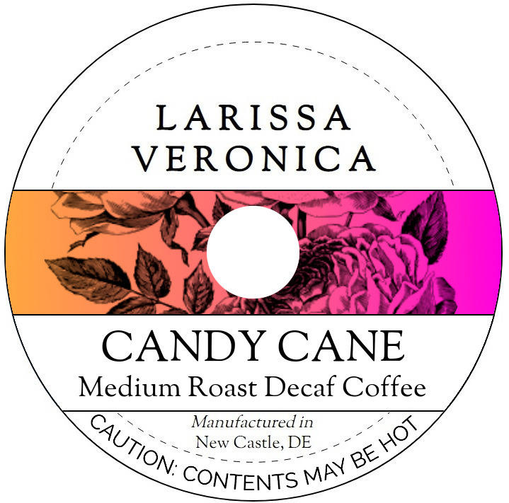 Candy Cane Medium Roast Decaf Coffee <BR>(Single Serve K-Cup Pods)