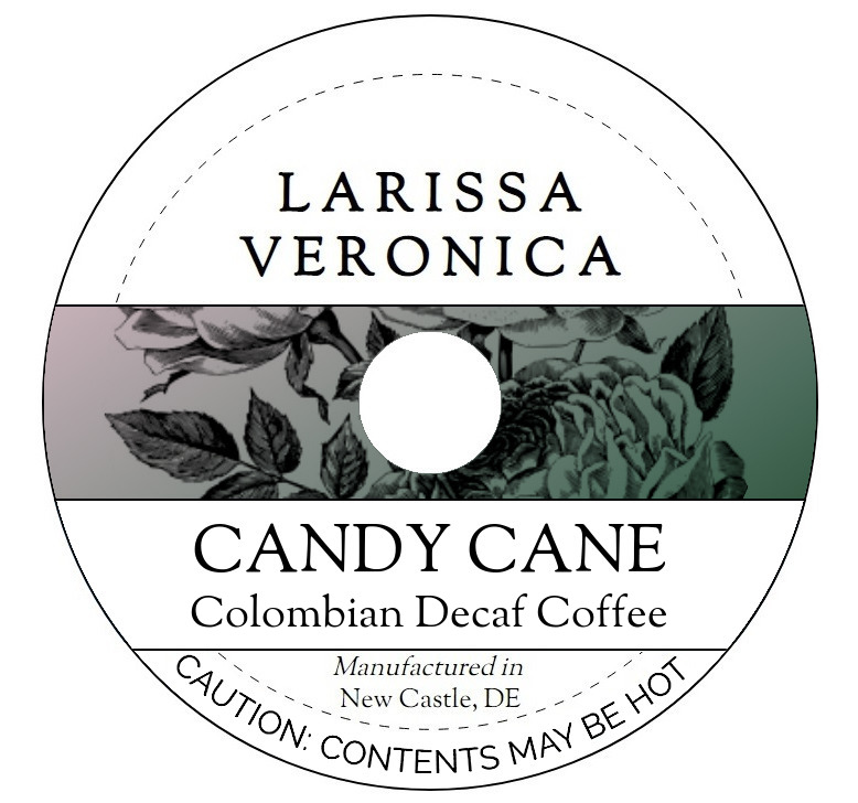 Candy Cane Colombian Decaf Coffee <BR>(Single Serve K-Cup Pods)