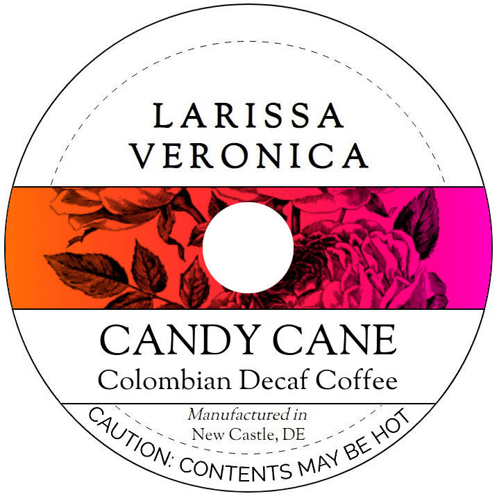 Candy Cane Colombian Decaf Coffee <BR>(Single Serve K-Cup Pods)