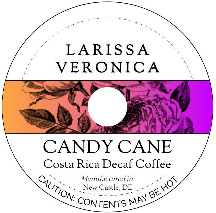 Candy Cane Costa Rica Decaf Coffee <BR>(Single Serve K-Cup Pods)