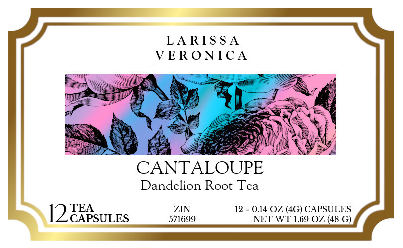 Cantaloupe Dandelion Root Tea <BR>(Single Serve K-Cup Pods) - Label