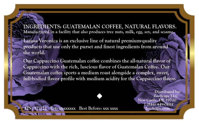 Cappuccino Guatemalan Coffee <BR>(Single Serve K-Cup Pods)
