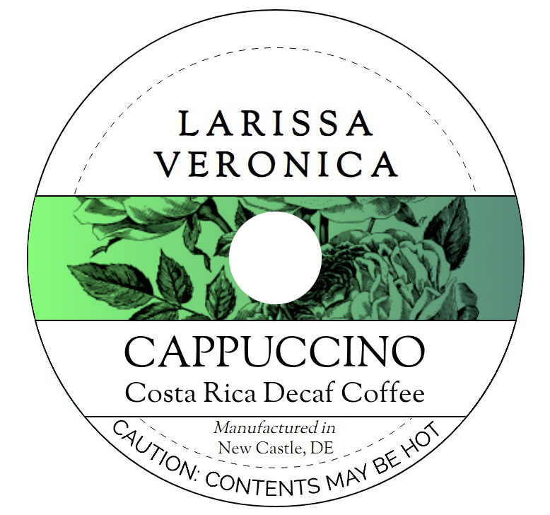 Cappuccino Costa Rica Decaf Coffee <BR>(Single Serve K-Cup Pods)