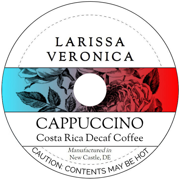 Cappuccino Costa Rica Decaf Coffee <BR>(Single Serve K-Cup Pods)