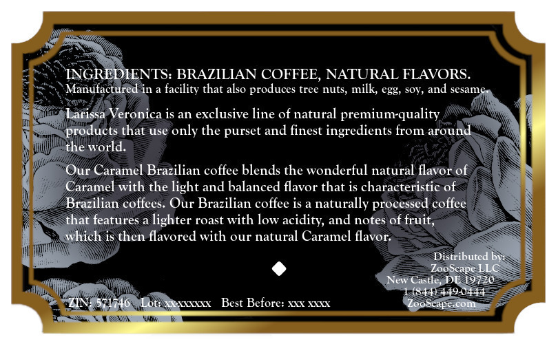 Caramel Brazilian Coffee <BR>(Single Serve K-Cup Pods)