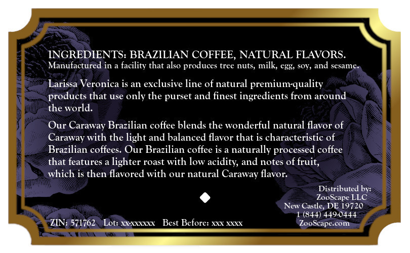 Caraway Brazilian Coffee <BR>(Single Serve K-Cup Pods)