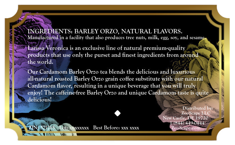 Cardamom Barley Orzo Tea <BR>(Single Serve K-Cup Pods)