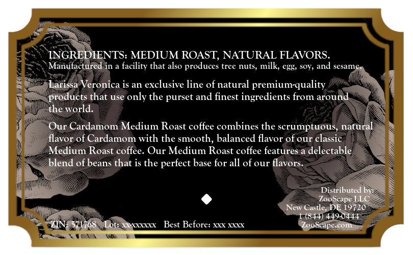 Cardamom Medium Roast Coffee <BR>(Single Serve K-Cup Pods)