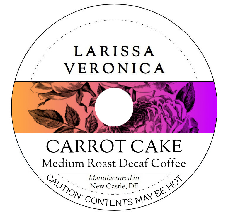 Carrot Cake Medium Roast Decaf Coffee <BR>(Single Serve K-Cup Pods)