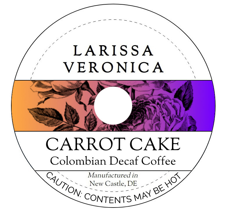 Carrot Cake Colombian Decaf Coffee <BR>(Single Serve K-Cup Pods)