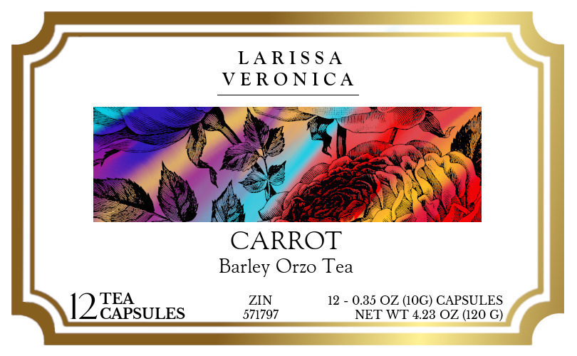 Carrot Barley Orzo Tea <BR>(Single Serve K-Cup Pods) - Label