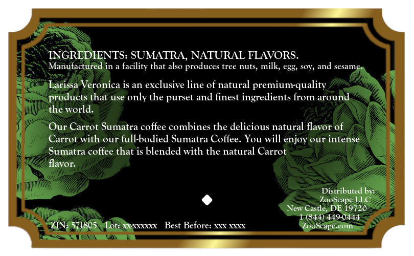Carrot Sumatra Coffee <BR>(Single Serve K-Cup Pods)