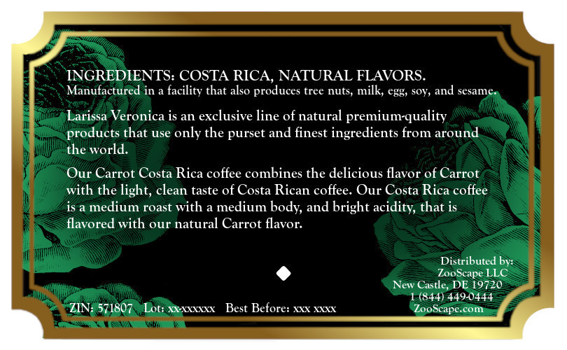 Carrot Costa Rica Coffee <BR>(Single Serve K-Cup Pods)