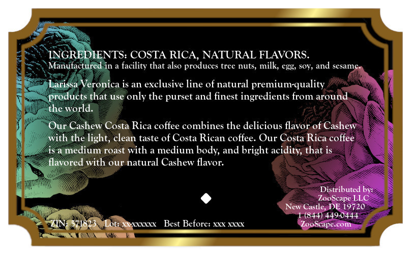 Cashew Costa Rica Coffee <BR>(Single Serve K-Cup Pods)
