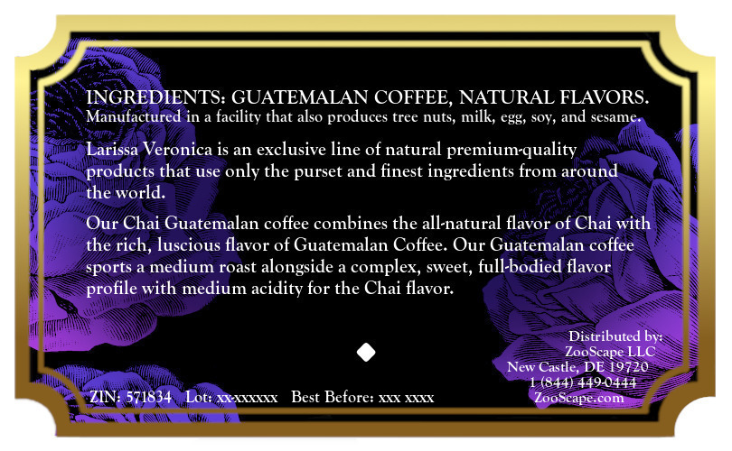 Chai Guatemalan Coffee <BR>(Single Serve K-Cup Pods)