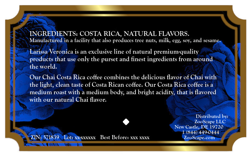 Chai Costa Rica Coffee <BR>(Single Serve K-Cup Pods)