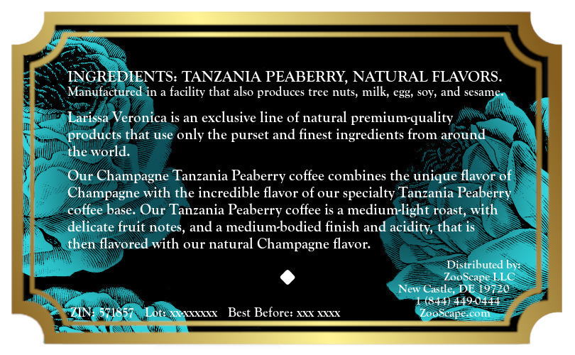 Champagne Tanzania Peaberry Coffee <BR>(Single Serve K-Cup Pods)