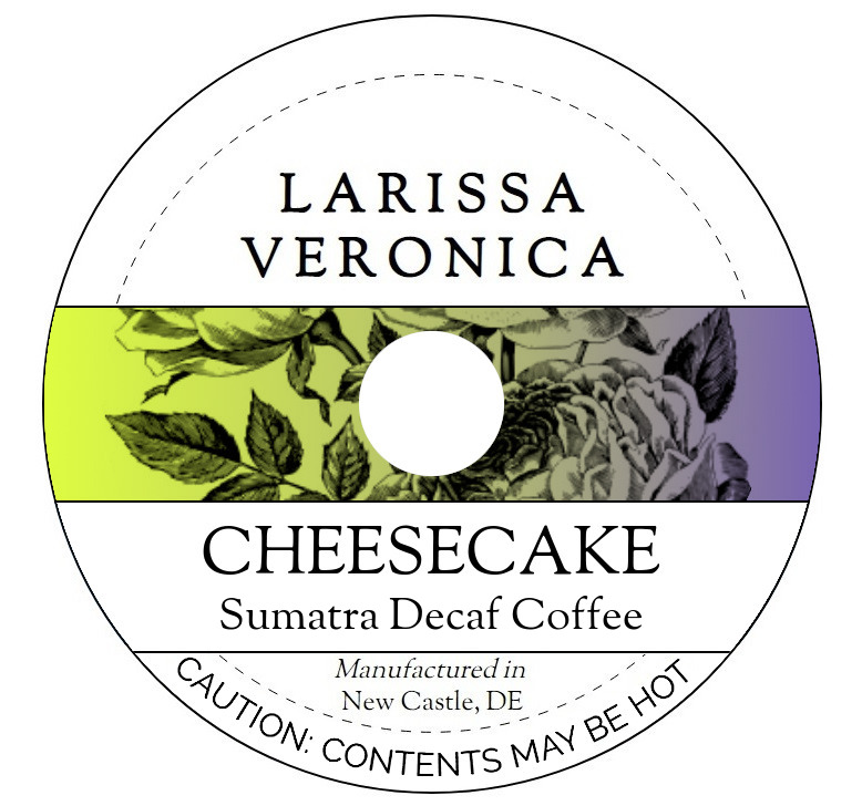 Cheesecake Sumatra Decaf Coffee <BR>(Single Serve K-Cup Pods)