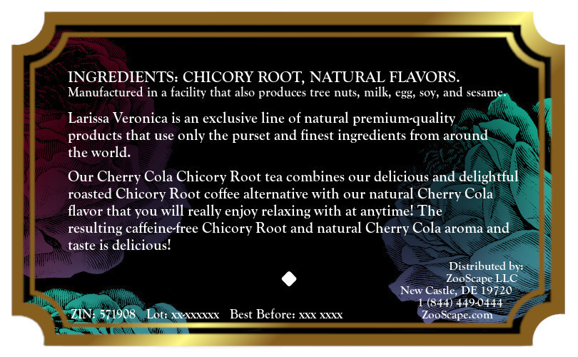 Cherry Cola Chicory Root Tea <BR>(Single Serve K-Cup Pods)