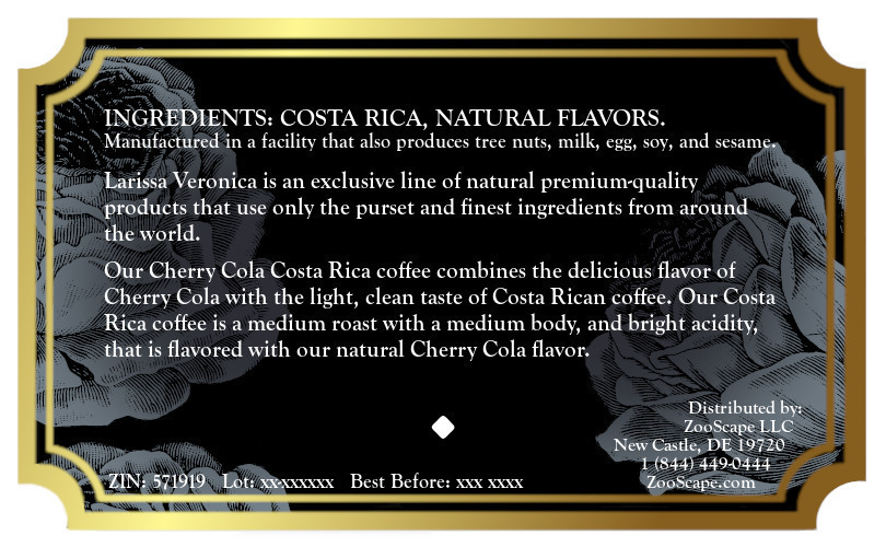 Cherry Cola Costa Rica Coffee <BR>(Single Serve K-Cup Pods)