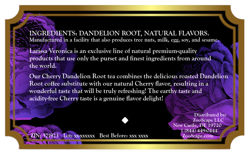 Cherry Dandelion Root Tea <BR>(Single Serve K-Cup Pods)