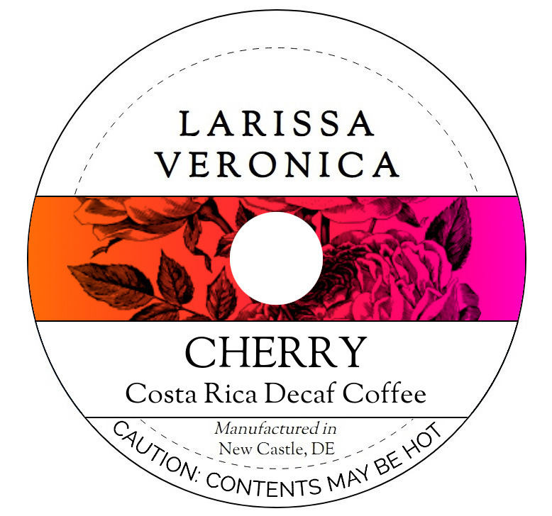 Cherry Costa Rica Decaf Coffee <BR>(Single Serve K-Cup Pods)