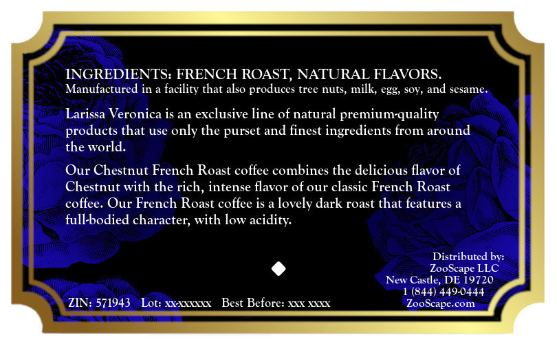 Chestnut French Roast Coffee <BR>(Single Serve K-Cup Pods)