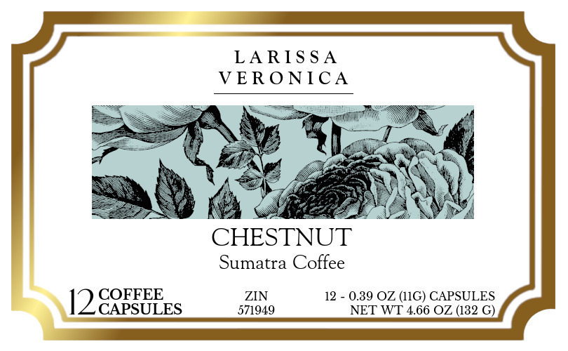 Chestnut Sumatra Coffee <BR>(Single Serve K-Cup Pods) - Label