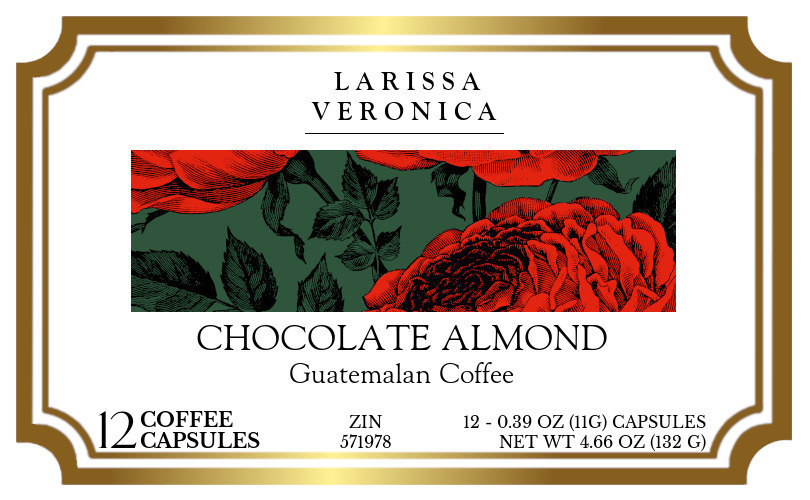 Chocolate Almond Guatemalan Coffee <BR>(Single Serve K-Cup Pods) - Label