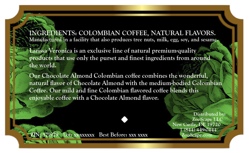 Chocolate Almond Colombian Coffee <BR>(Single Serve K-Cup Pods)