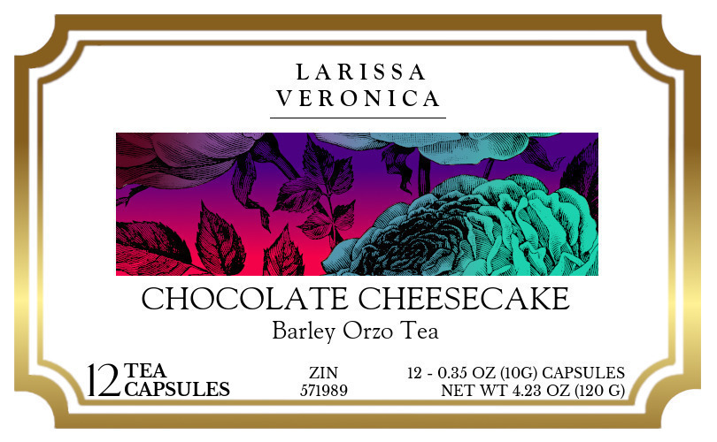 Chocolate Cheesecake Barley Orzo Tea <BR>(Single Serve K-Cup Pods) - Label