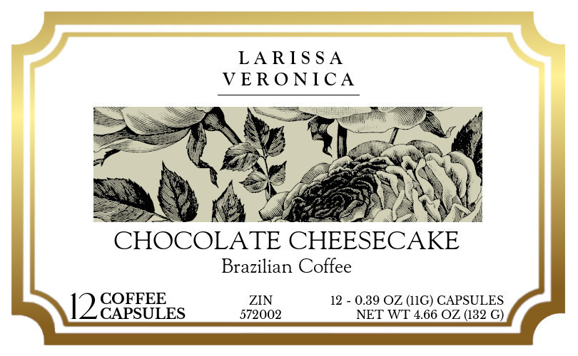 Chocolate Cheesecake Brazilian Coffee <BR>(Single Serve K-Cup Pods) - Label