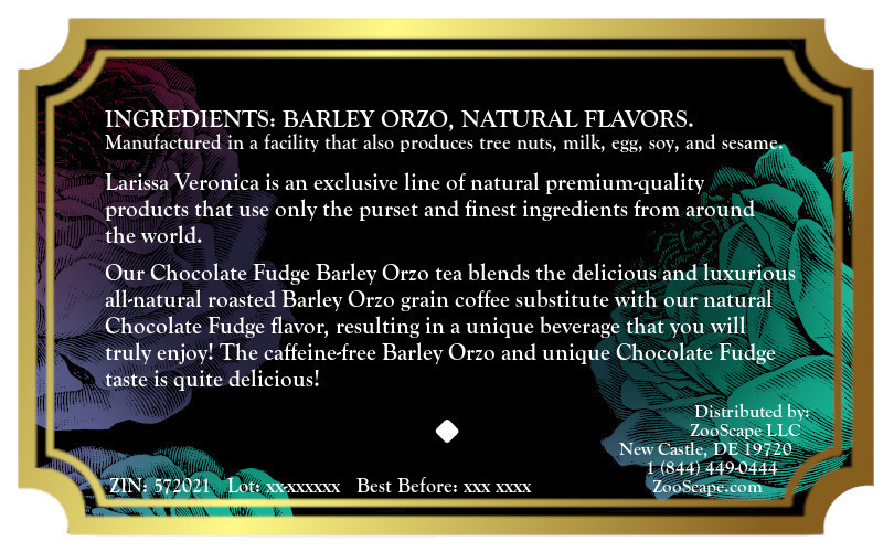 Chocolate Fudge Barley Orzo Tea <BR>(Single Serve K-Cup Pods)