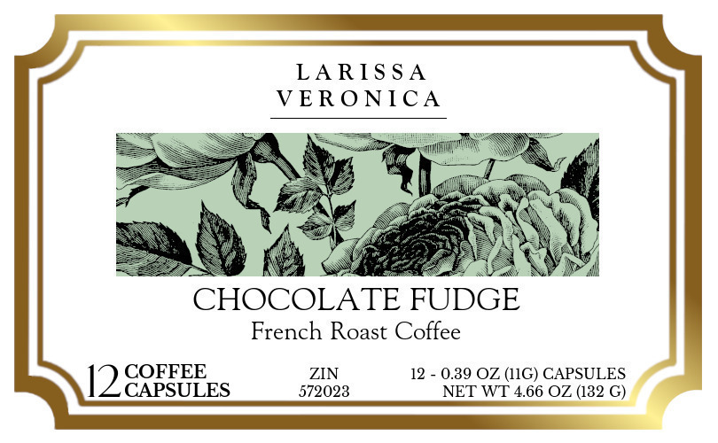 Chocolate Fudge French Roast Coffee <BR>(Single Serve K-Cup Pods) - Label