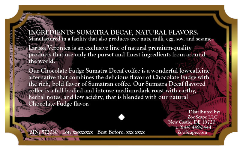Chocolate Fudge Sumatra Decaf Coffee <BR>(Single Serve K-Cup Pods)
